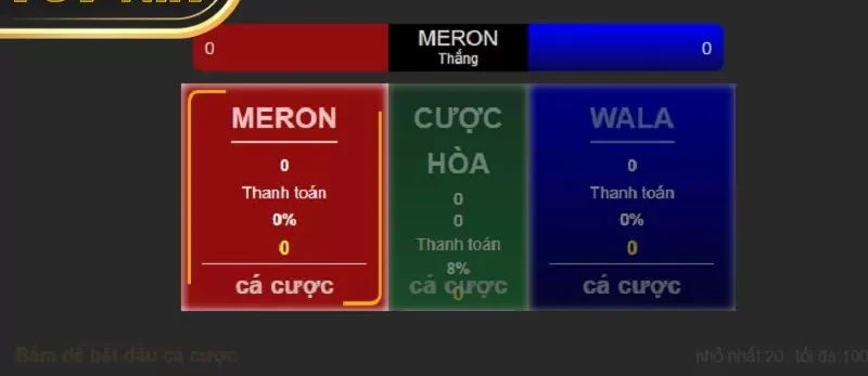 Cược đá gà online theo kèo tài xỉu
